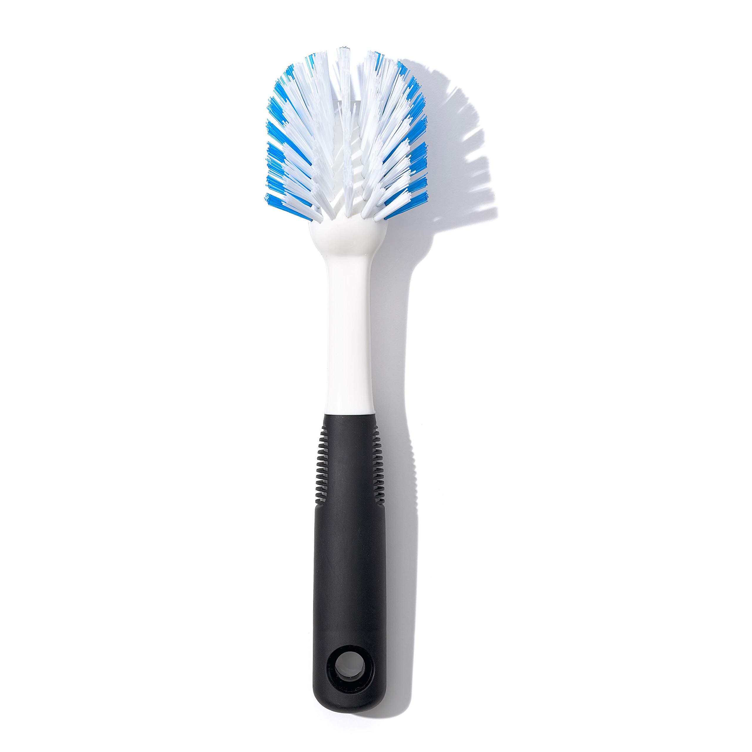 OXO Good Grips Dish Brush - White/Black, 1 Count - Ergonomic Kitchen Scrubber for Pots, Pans & Dishes - Perfect for Daily Dishwashing & Tough Stains