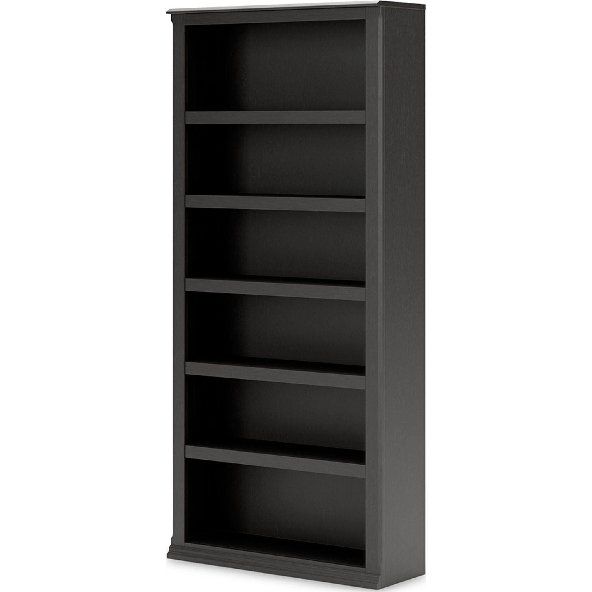 Beckincreek Large Black Bookcase - Modern Wooden Bookshelf for Living Room, Office, and Library Storage