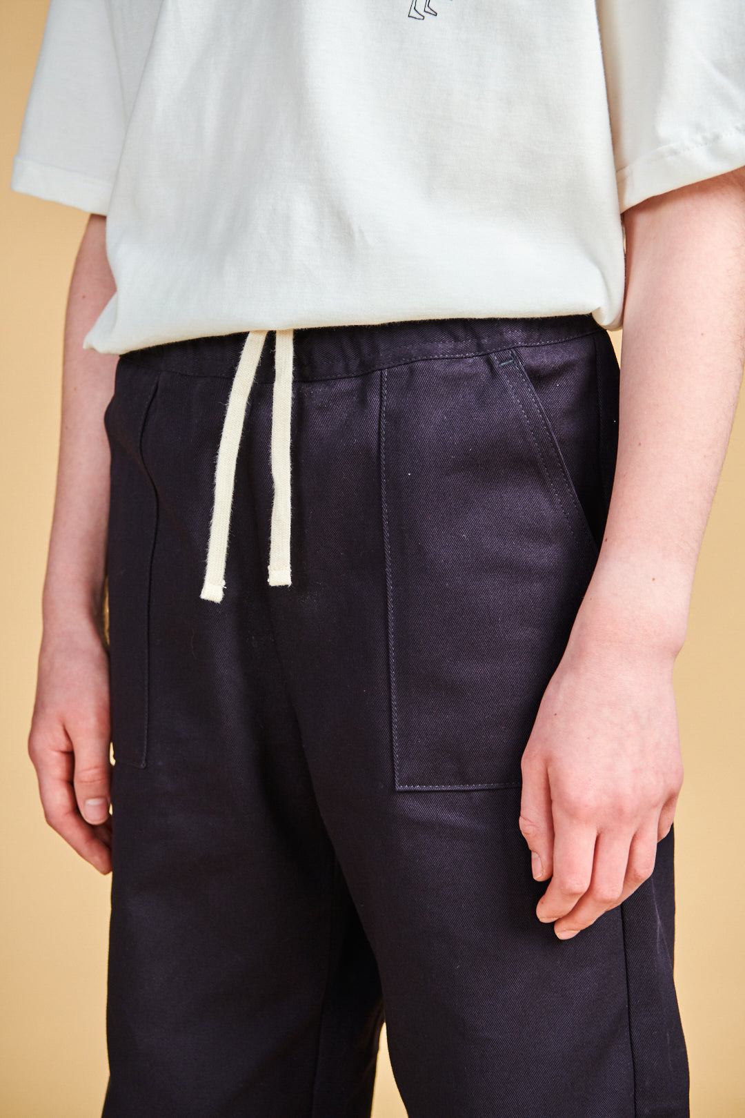Eco-Friendly Kids Cam Relaxed Twill Trousers - Plastic-Free Navy Blue Casual Pants for Boys & Girls | Perfect for School, Playdates & Outdoor Adventures