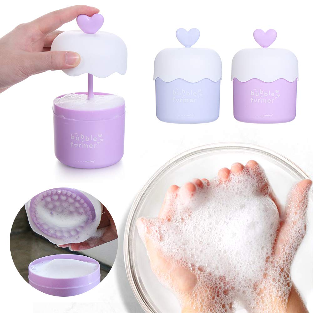 Portable Foam Maker Cup for Face Cleansing - Press Bubbler Beauty Tool, Easy-to-Use Bubble Maker for Skin Care (Purple) | Perfect for Travel, Daily Facial Routine & Spa Treatments