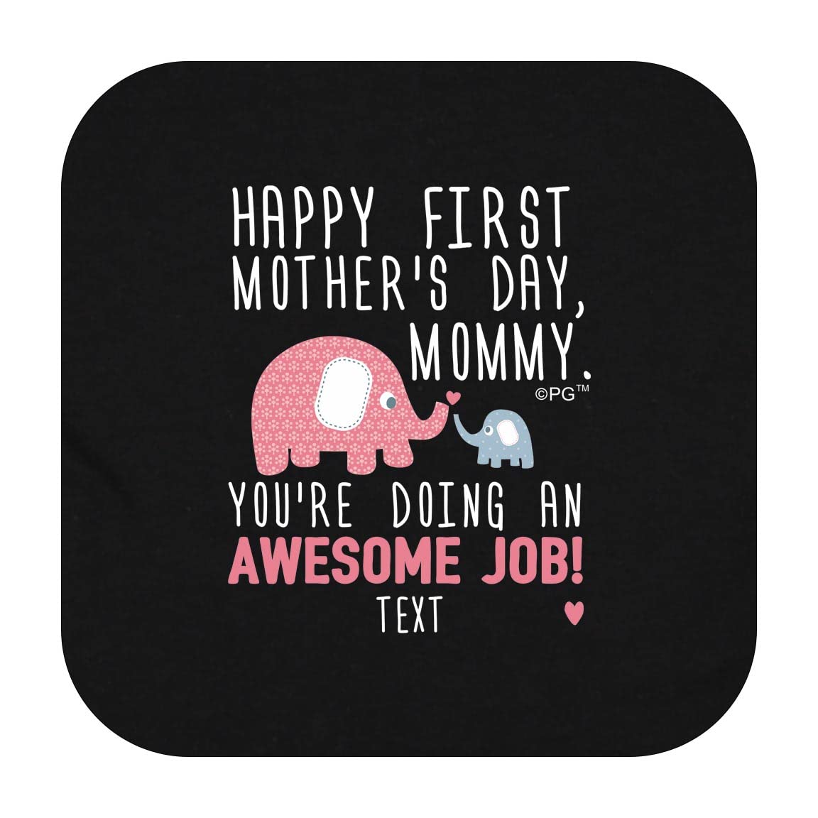 Personalized First Mother's Day Gift - Pink Elephant Baby Bodysuit for New Moms | Cute Outfit for Baby Shower, Photo Shoots & Special Occasions