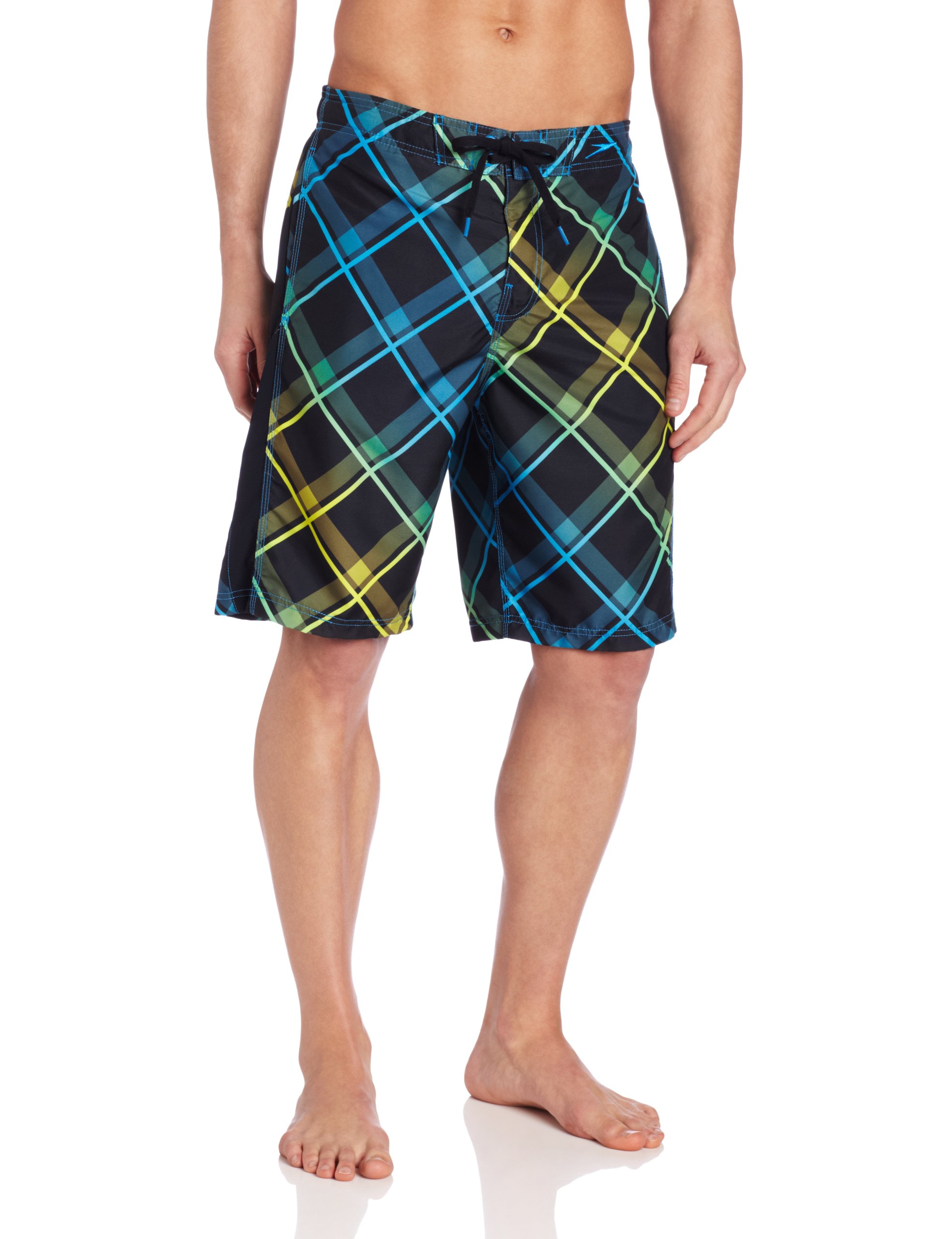 Speedo Men's Laser Diamond E-Board Swim Shorts - Quick-Dry Swim Trunks for Beach, Pool & Water Sports | Comfortable Board Shorts for Swimming, Surfing & Outdoor Activities