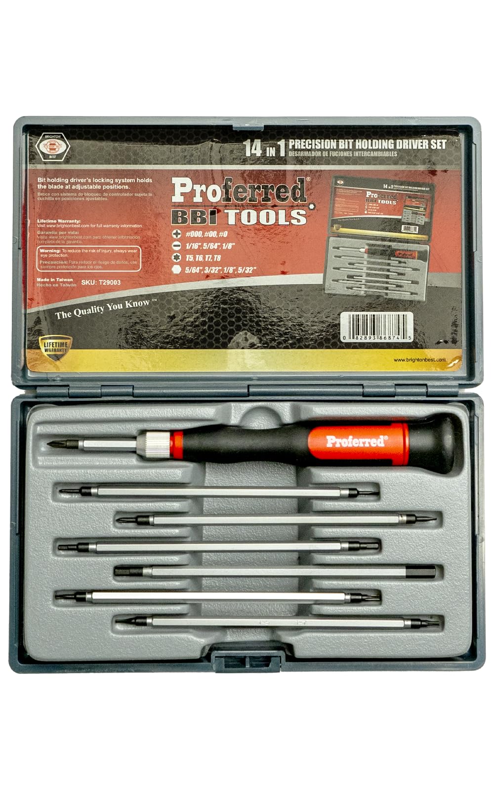 Premium 14-in-1 Precision Interchangeable Bit Screwdriver Set - T29003 | Professional Tool Kit for Electronics, Jewelry & Home Repairs | Ideal for DIY Projects, Phone Repair & Small Appliance Maintenance