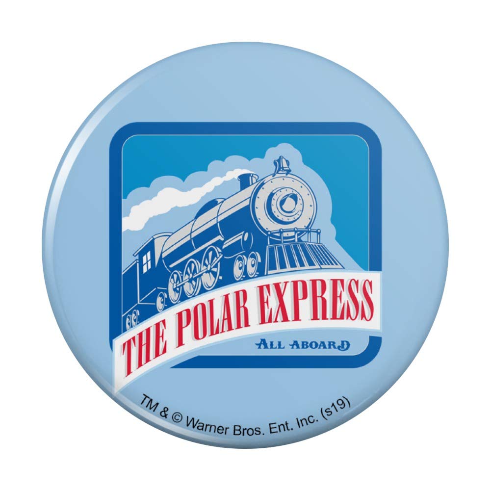 The Polar Express All Aboard Kitchen Refrigerator Locker Button Magnet - Fun Train-Themed Decorative Fridge Magnet for Home, Office & Dorm Room Decor