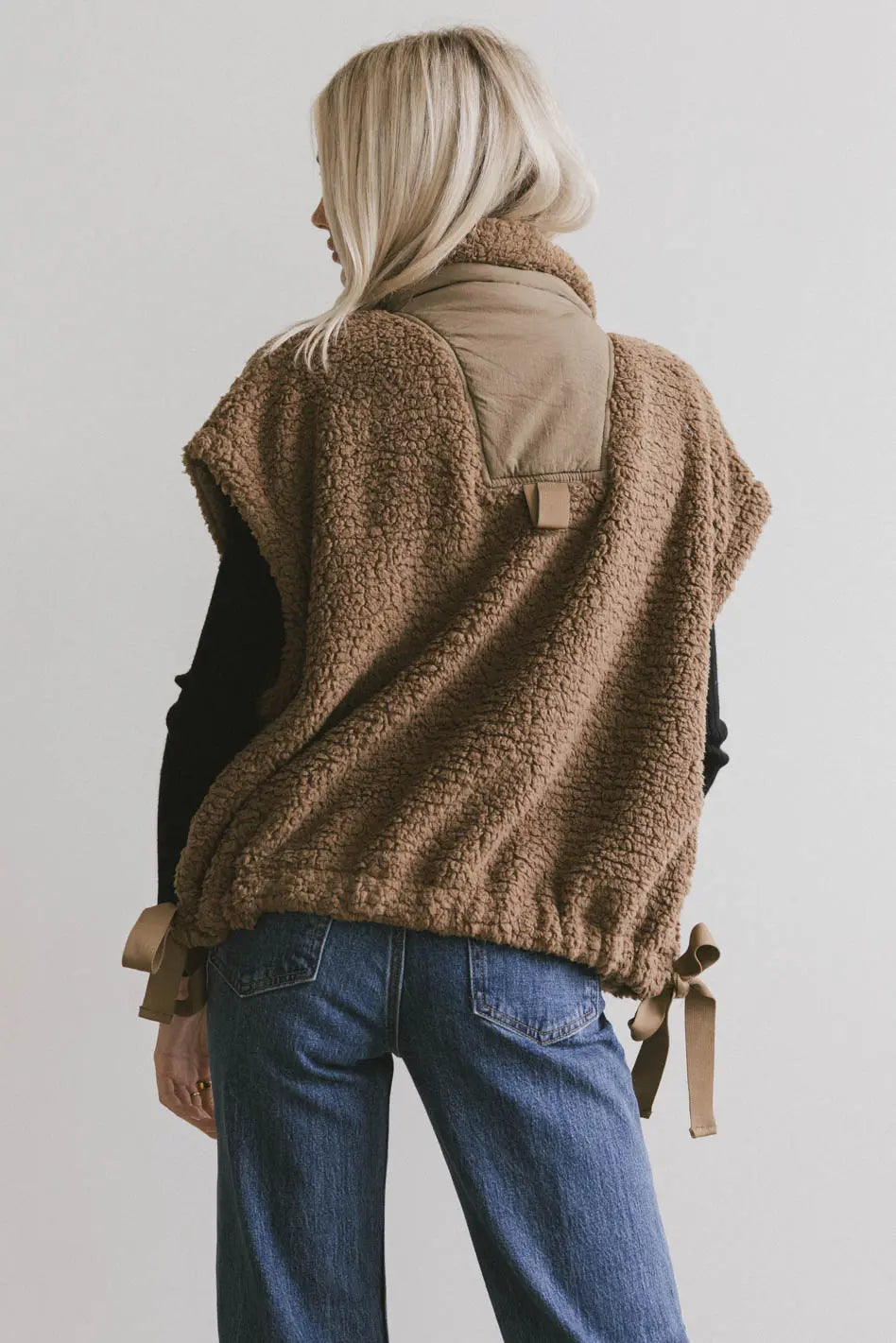 Johanna Sherpa Vest for Women - Cozy Brown Fleece Jacket | Warm Winter Outerwear for Hiking, Camping & Casual Wear | FINAL SALE