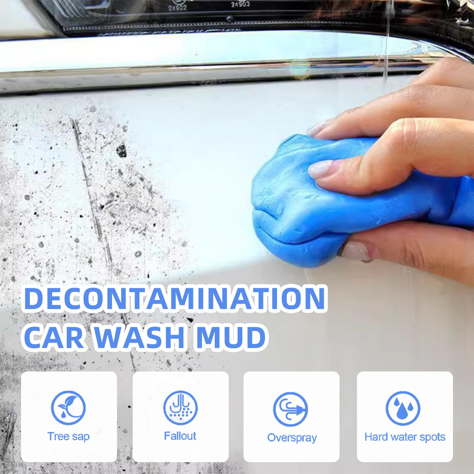 3 Pack 100g Magic Car Clay Bar Kit with Cleaning Gel & Microfiber Towel | Professional Auto Detailing Clay Bar & Dust Remover Gel for Car Vents, Dashboard | Perfect for DIY Car Wash & Interior Cleaning