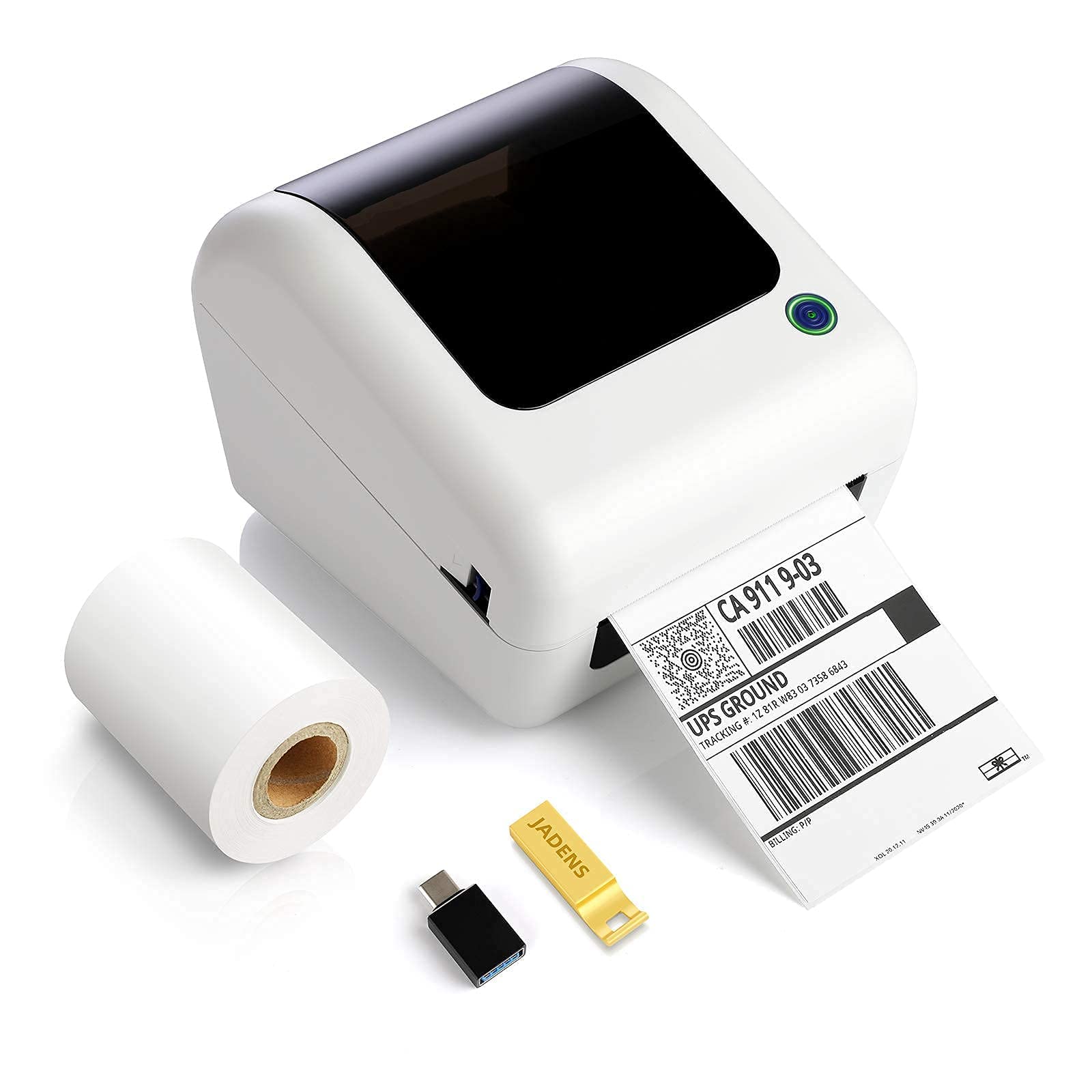 JADENS 4x6 Bluetooth Thermal Shipping Label Printer - High Speed USB & Wireless for PC, Mobile, eBay, Amazon, Shopify, Etsy, USPS Barcode - Perfect for E-commerce Sellers & Small Business Shipping