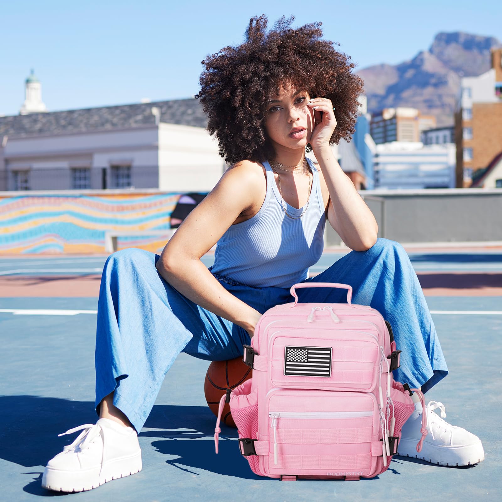 15L Mini Tactical Backpack for Women - Lightweight Military Backpack for Gym, Hiking, Travel & Everyday Use - Water-Resistant Small Tactical Daypack (Pink) - Perfect for Work, School & Outdoor Adventures