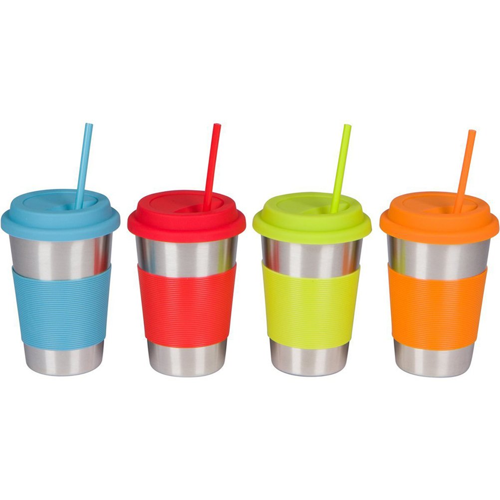 Eco-Friendly Cabilock 6-Pack Silicone Drinking Straws | Reusable Straight Straws for Smoothies, Iced Coffee & Cocktails | BPA-Free Dishwasher Safe