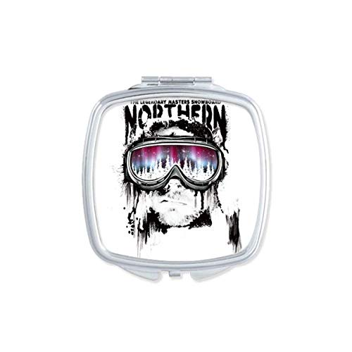 DIYthinker Graffiti Street Northern Skiing Goggles - Compact Portable Double-Sided Mirror for Makeup & Travel | Perfect for Skiing, Snowboarding & On-the-Go Touchups