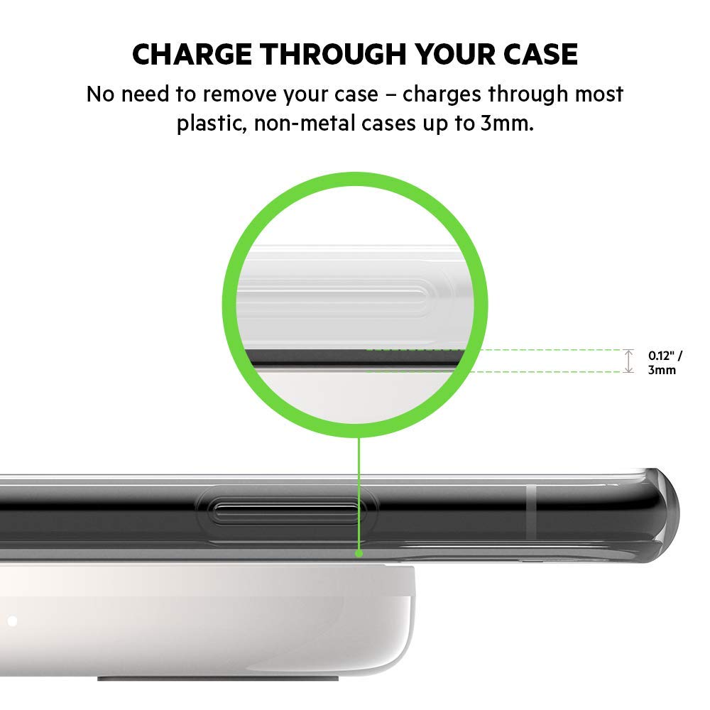 Belkin 10W Fast Wireless Charger Pad - Qi Certified Charging Station for iPhone 11/12/13/14 Series, Samsung Galaxy S10/S20/S21/S22, Note10/20 & AirPods | Perfect for Bedside, Office & Car Use