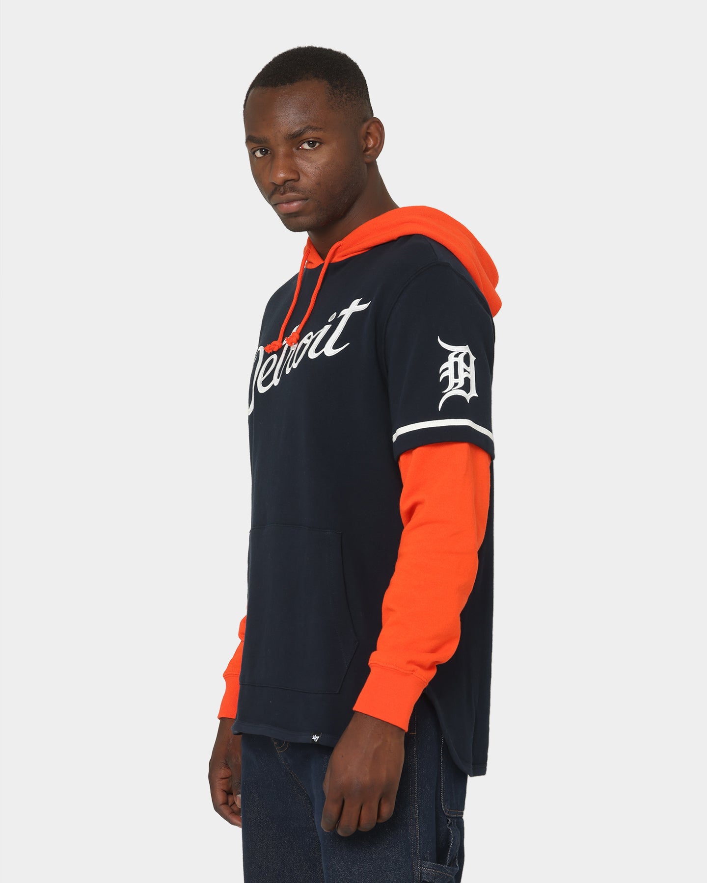 47 Brand Detroit Tigers Shortstop Hoodie - Navy Blue Pullover Sweatshirt for Men | Baseball Fan Apparel | Perfect for Game Day & Casual Wear