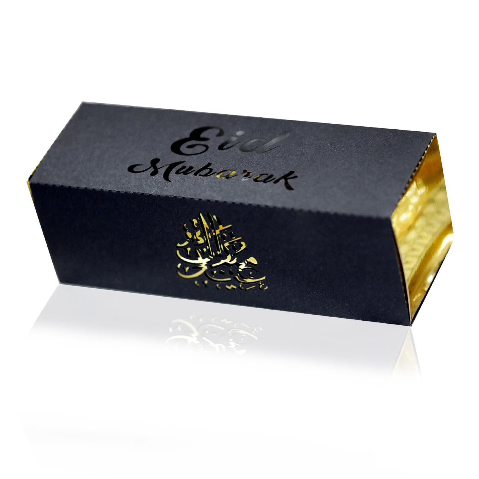 Eyomii 50 Pcs Eid Candy Box Set - Heart & Square Shaped Paper Gift Boxes with Cutout Designs for Party Candy Wrapping, Holiday Decorations & Sweet Treat Gifting - Perfect for Eid Celebrations, Birthday Parties & Wedding Favors