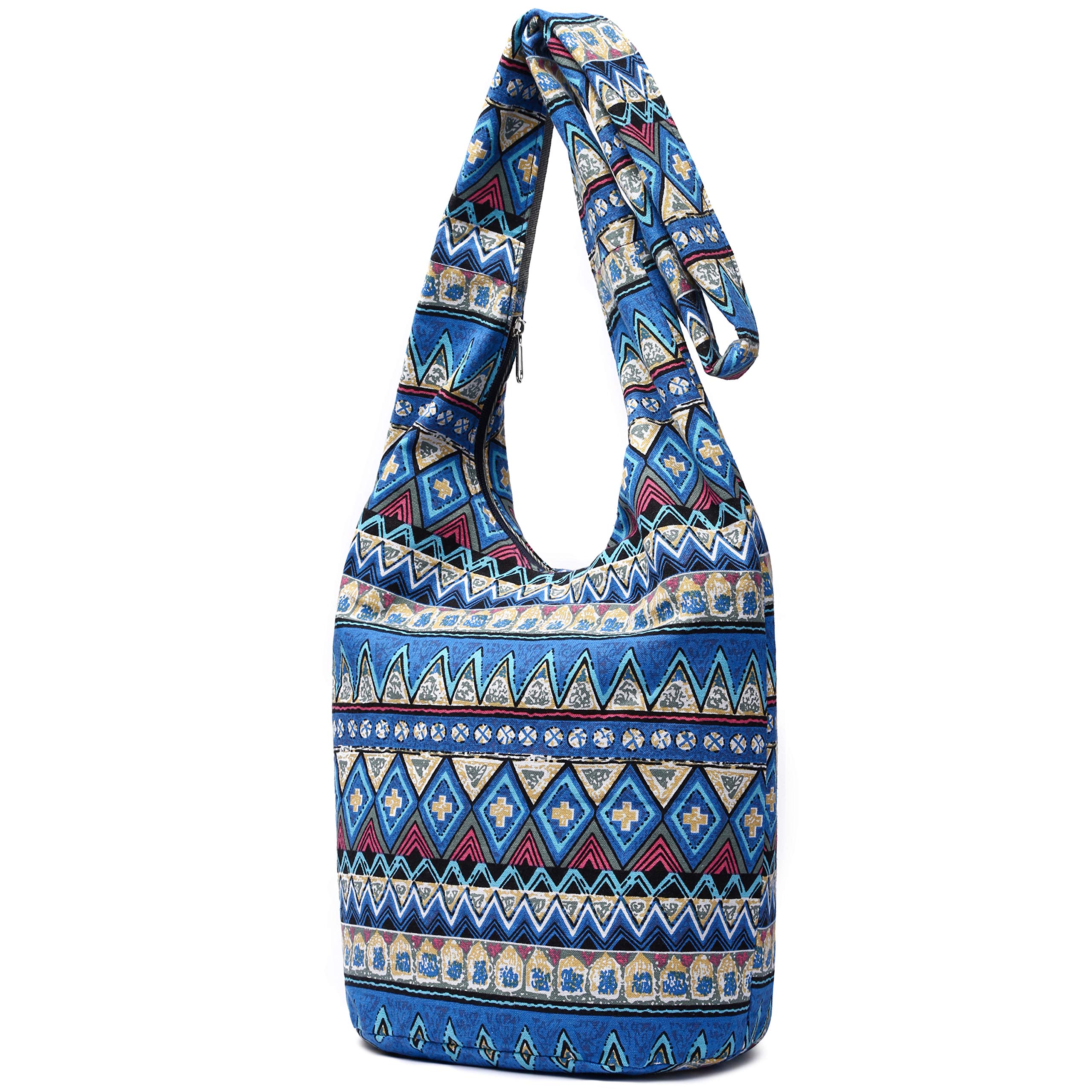 Stylish Women's Canvas Shoulder Bag - Bohemian Crossbody Purse with Animal Print for Casual & Travel Use | Hippie Hobo Handbag for Everyday Outfits & Festivals