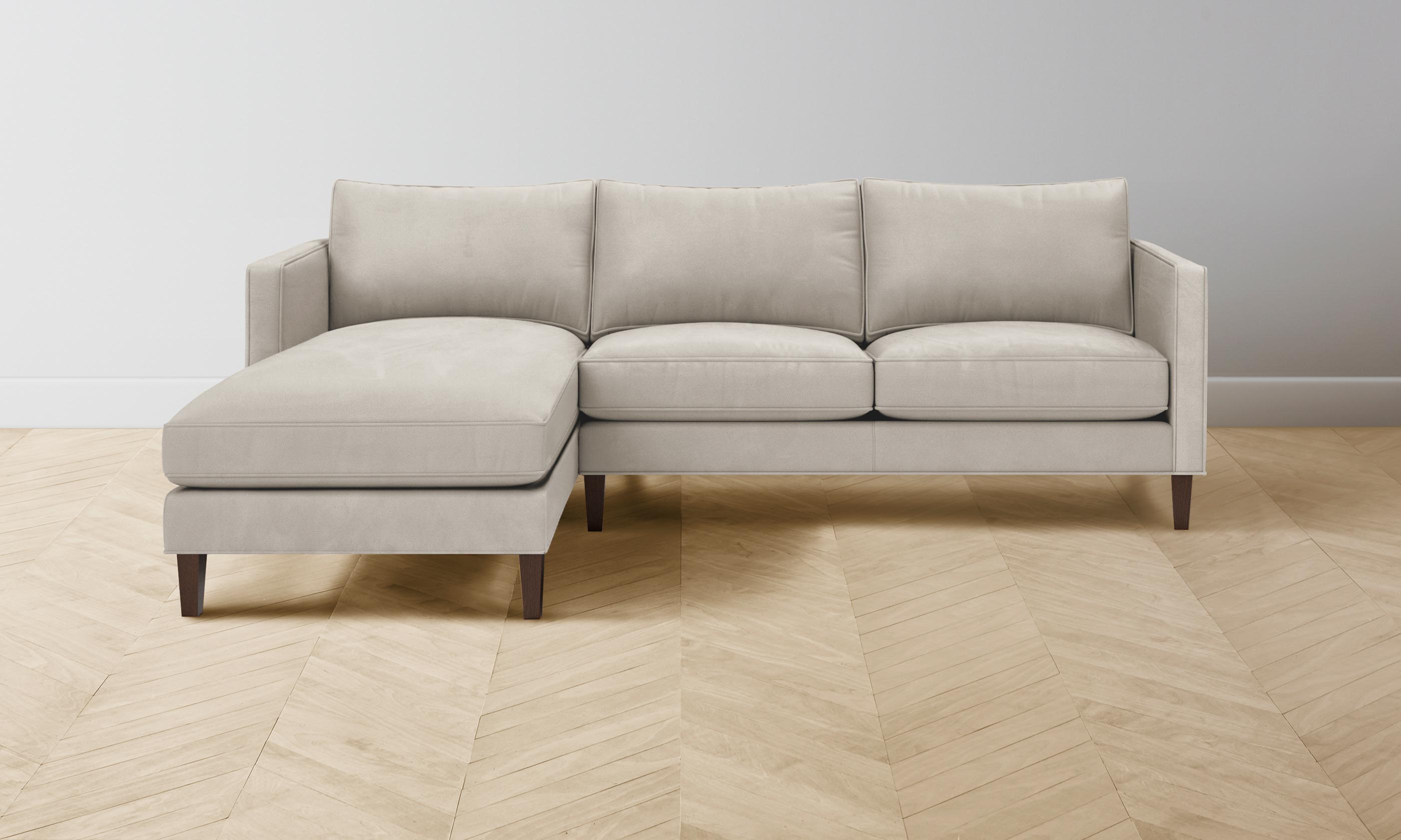 Premium Crosby Sectional Sofa - Genuine Nubuck Leather Upholstery, Modern Sail Design for Living Room & Lounge Comfort