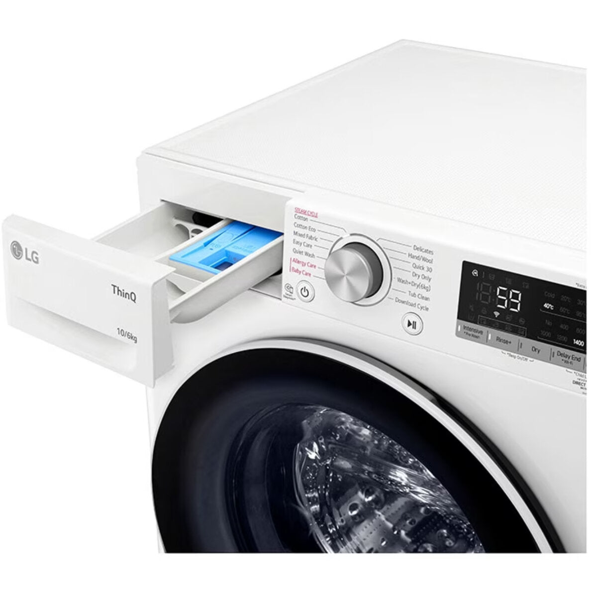 LG 10kg/6kg Washer Dryer Combo WVC5 1410W - Energy Efficient Front Load Laundry Machine for Apartments & Small Homes | Perfect for Space-Saving Laundry Solutions
