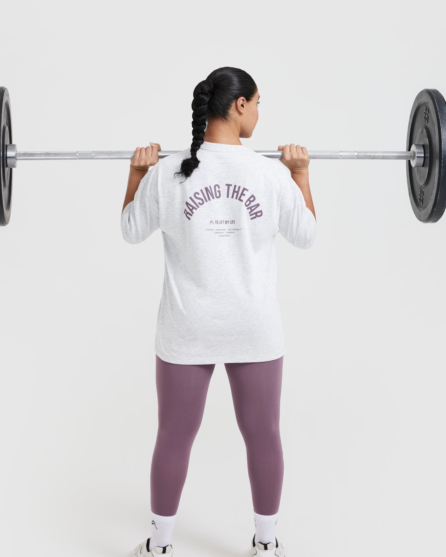 Raising The Bar Graphic Unisex T-Shirt | Light Grey Marl | Casual Streetwear for Men & Women | Perfect for Gym, Workout & Everyday Wear