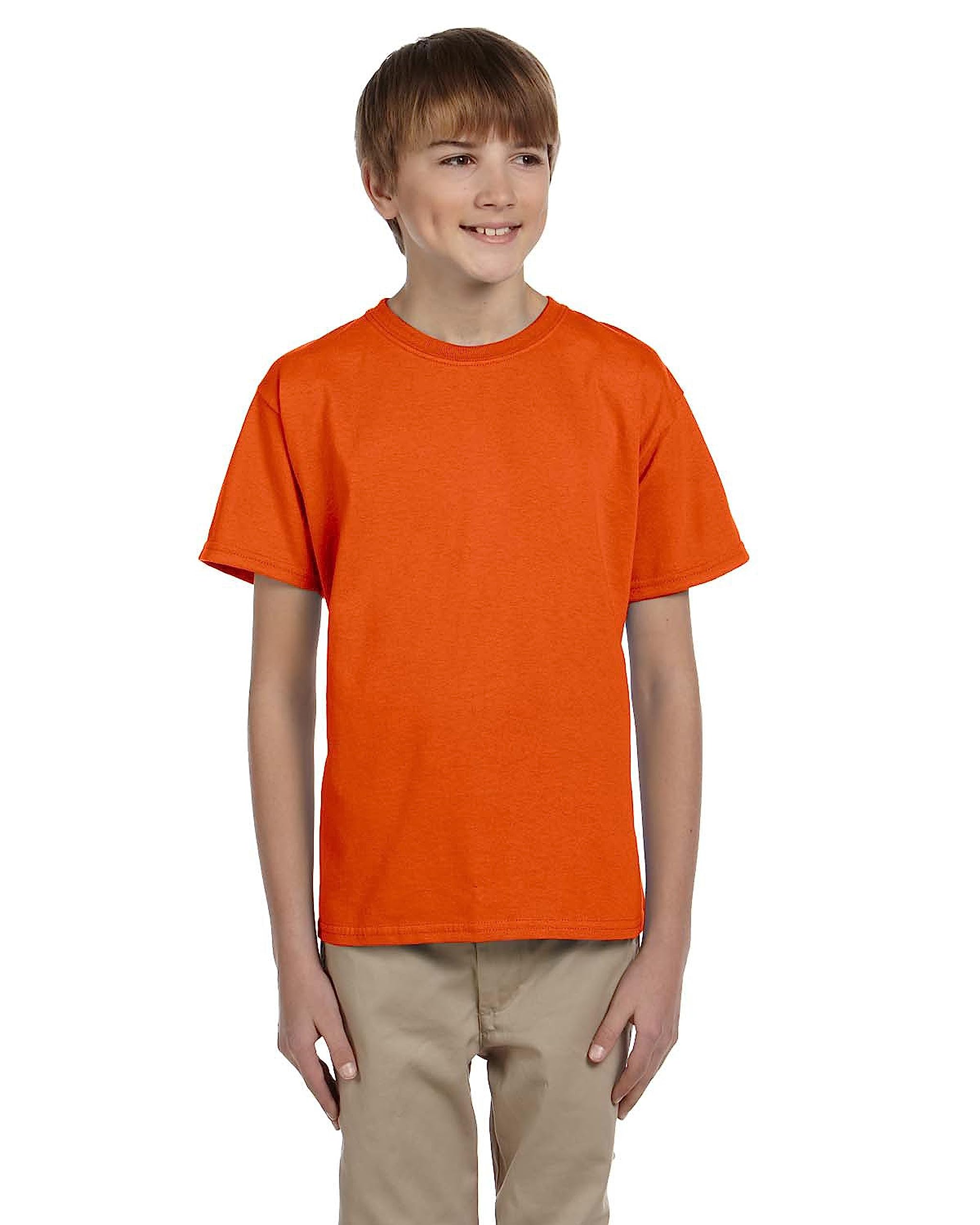 Fruit of the Loom HD Cotton Youth Short Sleeve T-Shirt 3930BR - Soft & Comfortable Kids Tee for School, Play & Everyday Wear