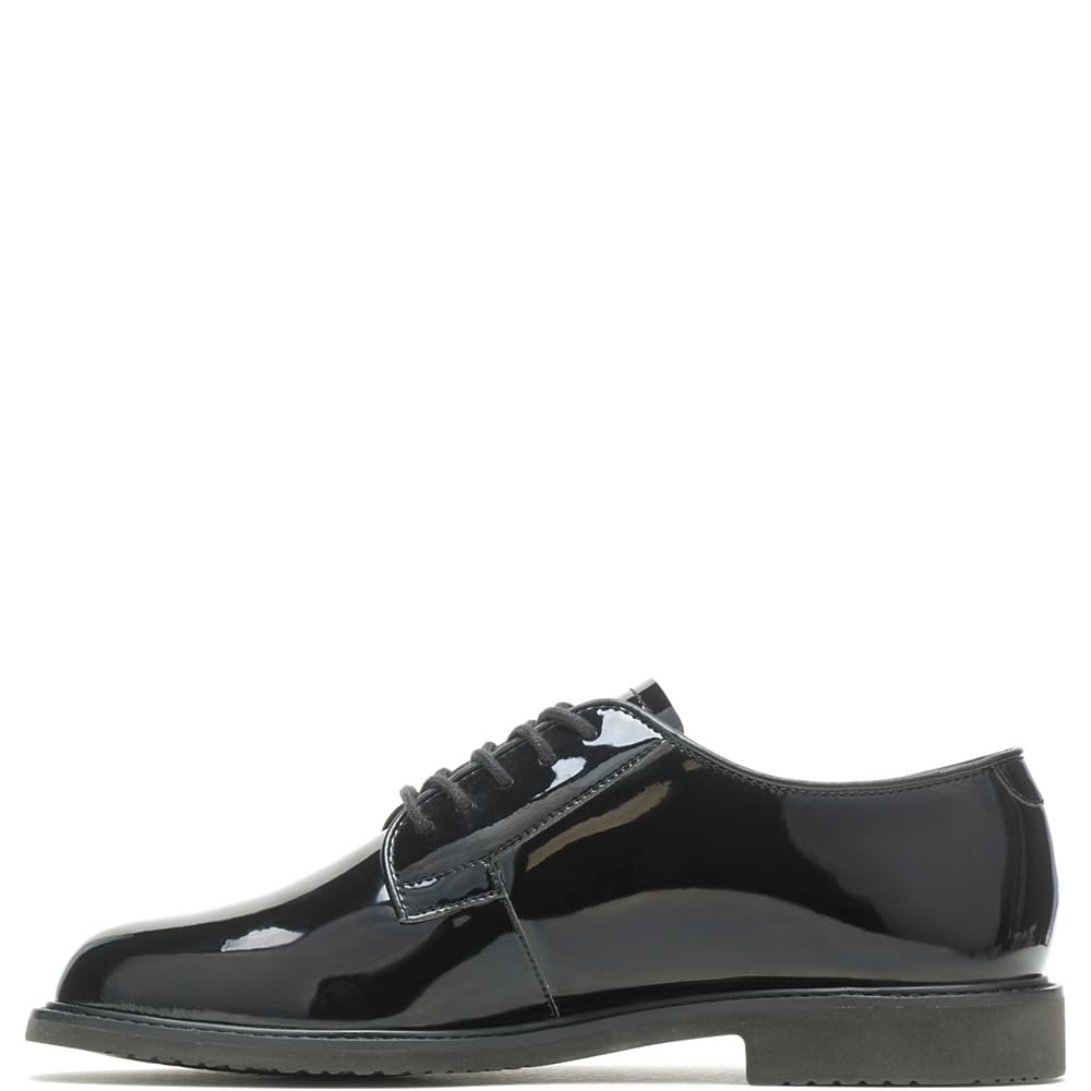 Bates Women's Sentry Oxford High Gloss Leather Work Shoes - Professional Slip Resistant Safety Footwear for Nurses, Waitresses & Office Workers