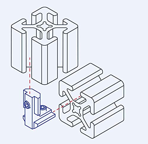 80/20 Inc. 33470 Hidden Corner Connector - 15, 30 & 40 Series (15 Pack) | Inside to Outside Aluminum Extrusion Brackets for DIY Projects, Workbenches & Industrial Framing