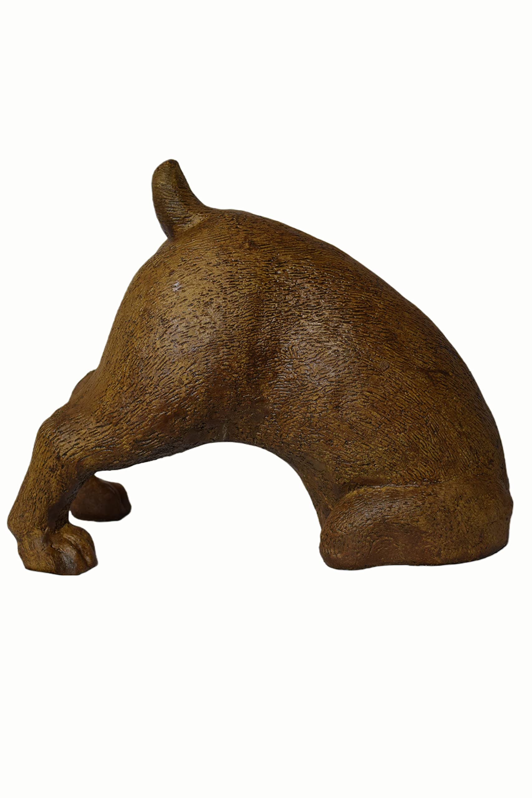 Digging Dog Concrete Garden Statue - 13 Inch Tall Outdoor Decor - Espresso Brown Finish - Perfect for Lawn, Yard, and Patio Decoration