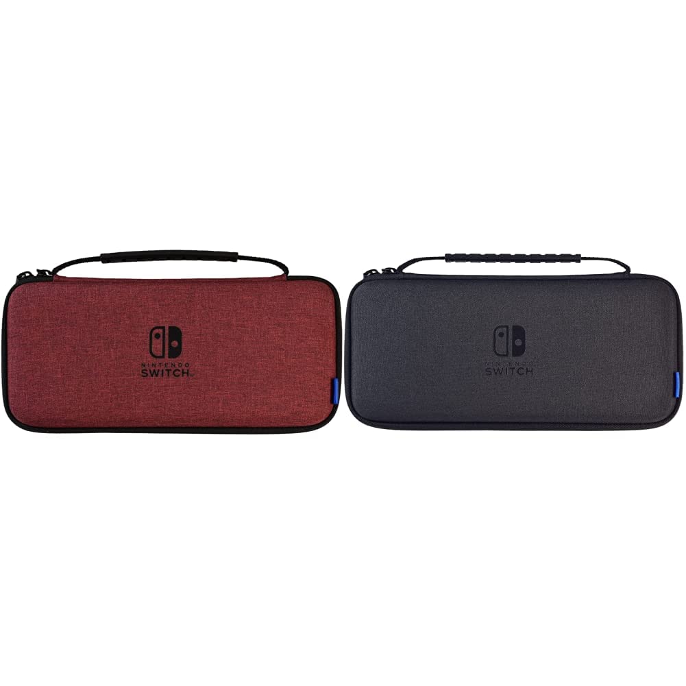 HORI Nintendo Switch Slim Tough Pouch Case for OLED Model (Red) - Officially Licensed Protective Cover - Perfect for Travel, Gaming On-The-Go & Switch Accessories Storage