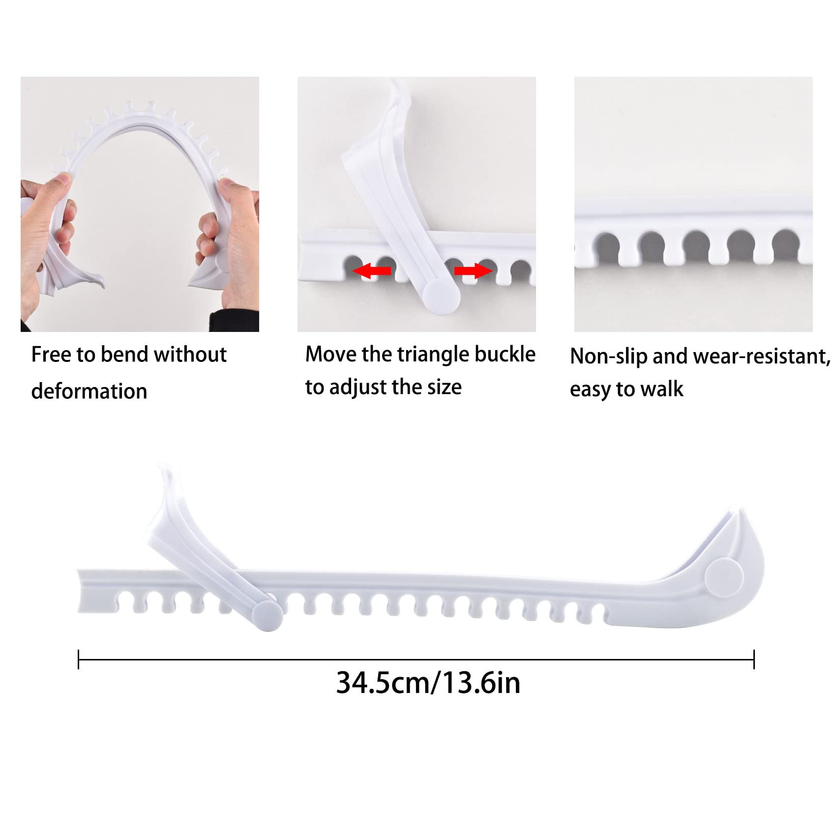 Premium Ice Skate Blade Guards - Adjustable Skate Protectors for Hockey & Figure Skates (1 Pair) - Protect Blades on Concrete, Floors & During Storage