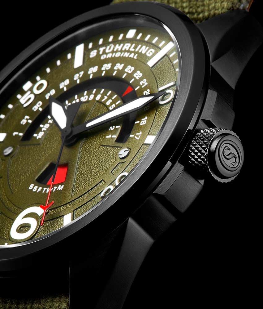 Men's Aviator 452 Quartz 44mm Stainless Steel Watch - Classic Pilot Style for Aviation Enthusiasts & Everyday Wear