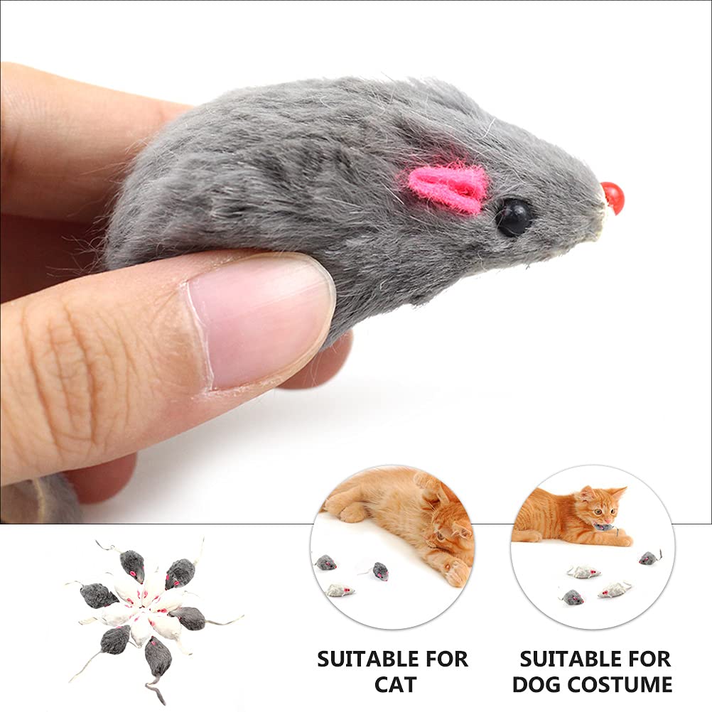ULTECHNOVO 12pcs Interactive Cat Toys - Plush Mouse & Rabbit Simulation Toys for Indoor Cats & Small Dogs - Fun Chewable Toothbrush Design - Perfect for Playtime, Training & Stress Relief