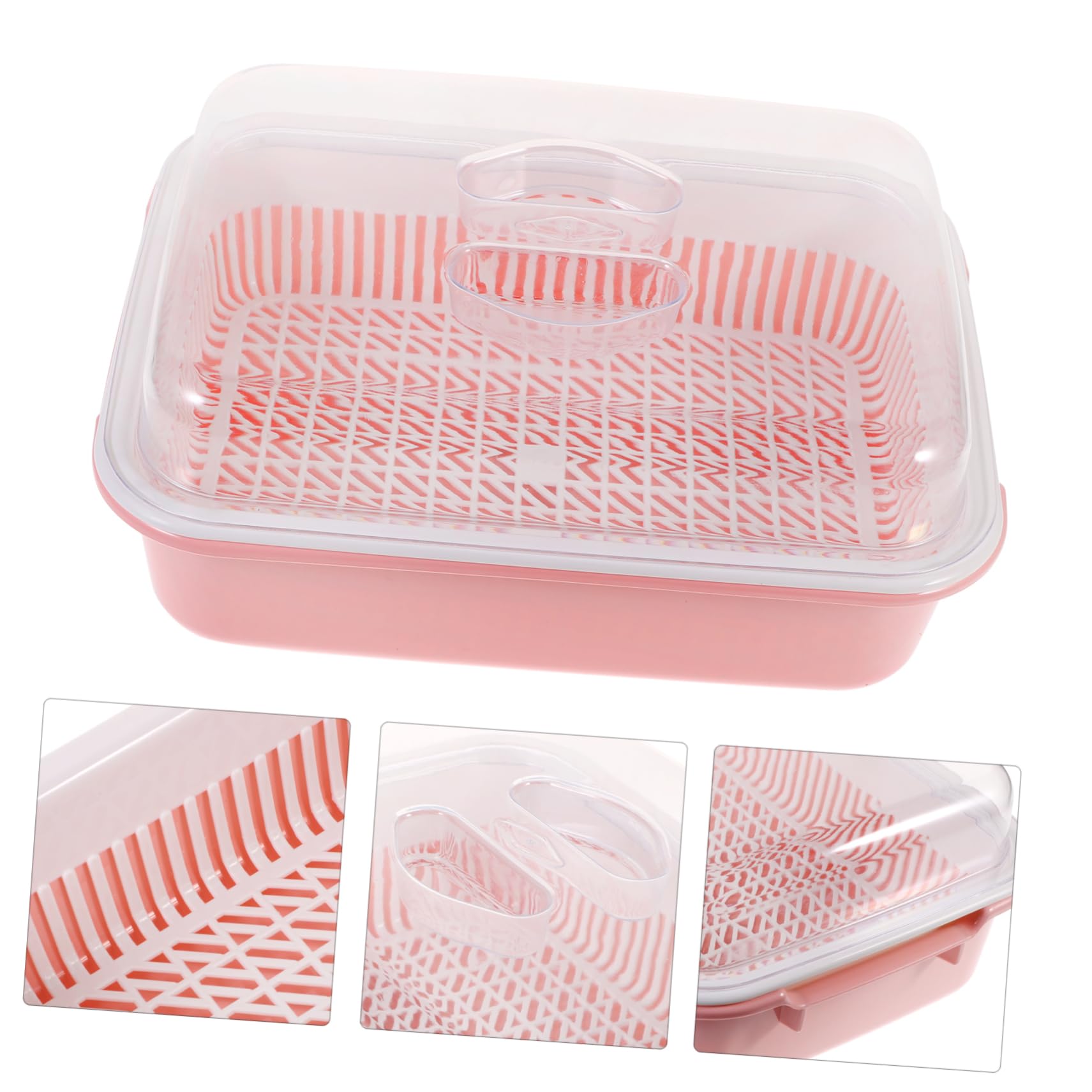 **Baby Bottle Drying Rack with Cover - Plastic Bottle Storage Organizer for Baby Dinnerware, Cutlery & Utensils - Countertop Tableware Holder (Random Color) - Perfect for Nursery, Kitchen & Travel**