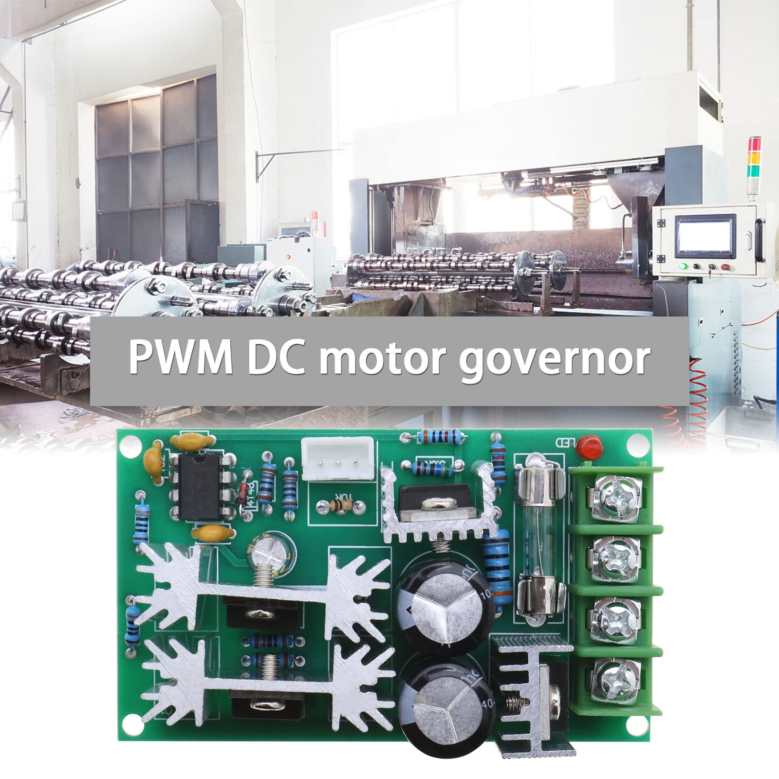 PWM DC Motor Speed Controller Module 12V 24V 36V 48V Adjustable - 20A Ultra Small LED Dimmer & Electronic Governor Switch for DIY Projects, Robotics, and Fan Speed Regulation