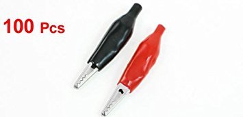 100 Pcs 30mm Iron Test Clips - Electrical Testing Probes for Circuit Board Repair, DIY Electronics, and Lab Equipment Maintenance (Perfect for Engineers, Technicians & Hobbyists)