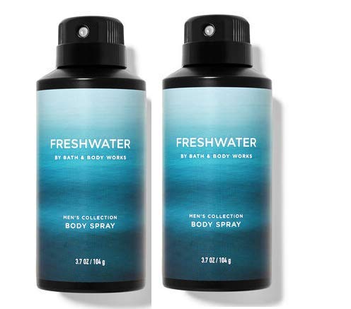 Bath & Body Works Freshwater 2-Piece Body Spray Set (3.7 oz / 104g) - Long-Lasting Deodorant for Women & Men | Perfect for Gym, Travel & Everyday Freshness