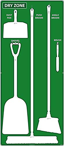 NMC SB133ACP 5S Dry Zone Janitorial Shadow Board - 68