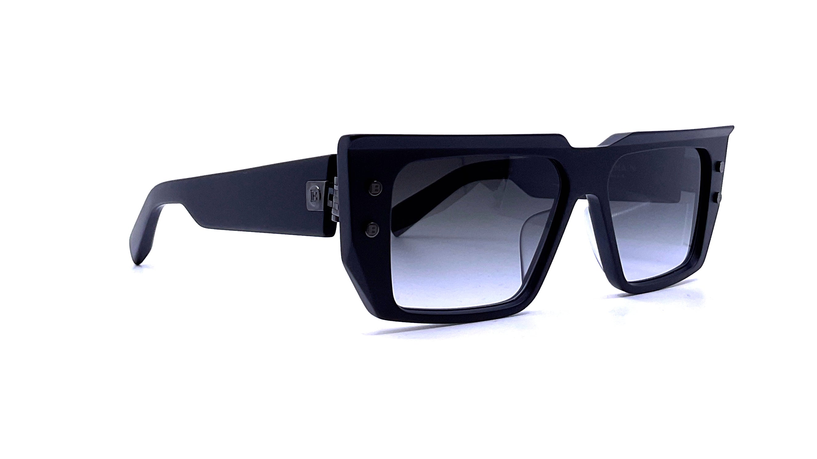 Balmain B VI Sunglasses - Black/Black Polarized UV Protection for Men & Women | Fashion Luxury Shades for Outdoor, Driving & Travel