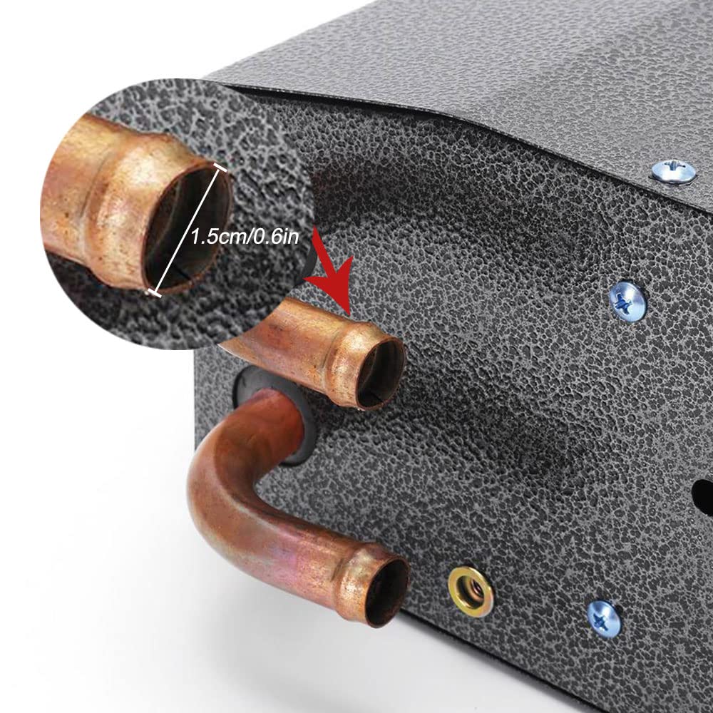 12V Compact Hydronic Heater with 3-Speed Fan - 8500 BTU Heating, 80 CFM Airflow, 4 Front Vents & Mountable Switch - Perfect for Cars, Trucks, Boats, RVs & UTVs - Defrost Windows & Warm Cabin in Winter