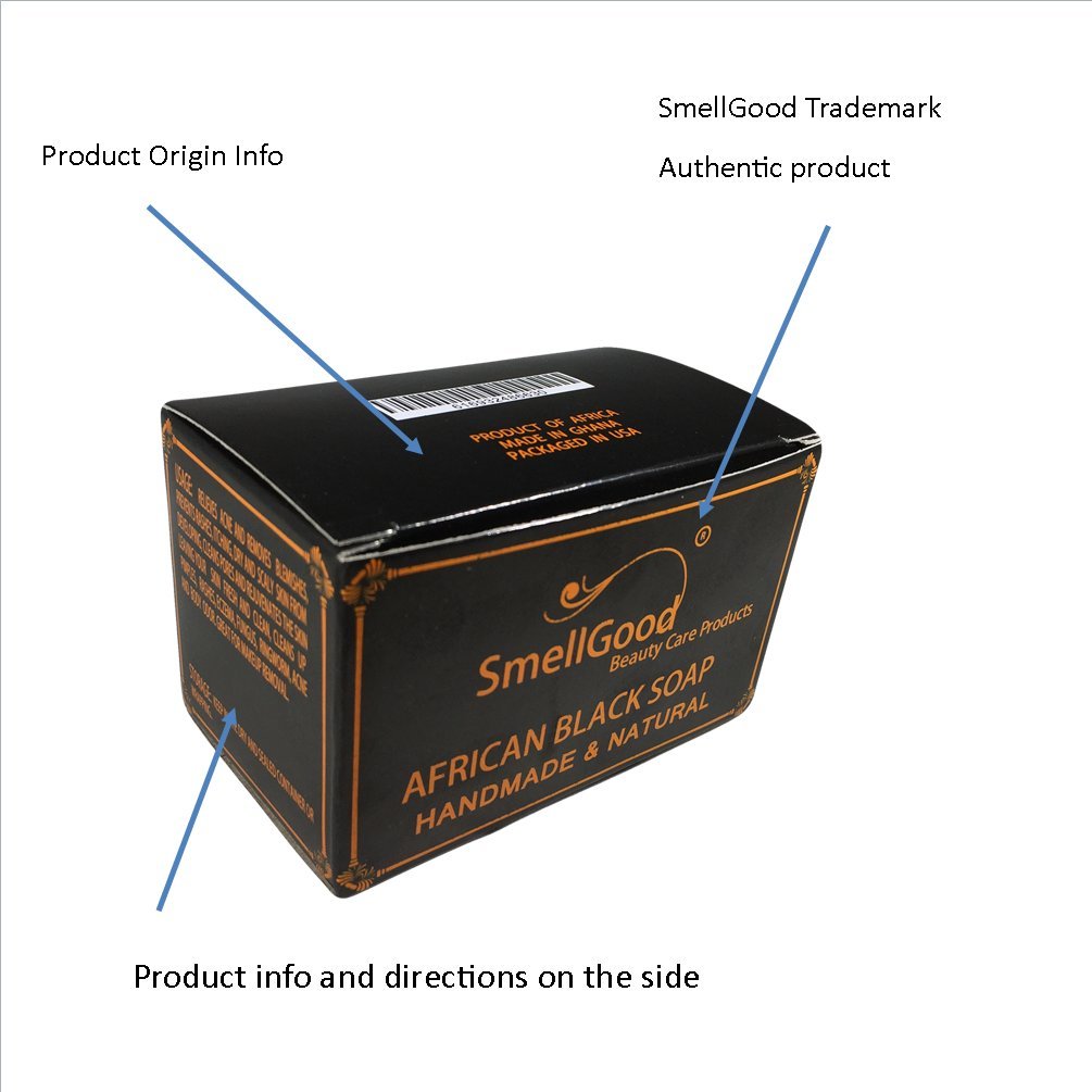 Authentic Ghanaian Black Soap Brick - 1lb for Skin Care, Acne Treatment & Natural Cleansing | Perfect for Face, Body & Hair