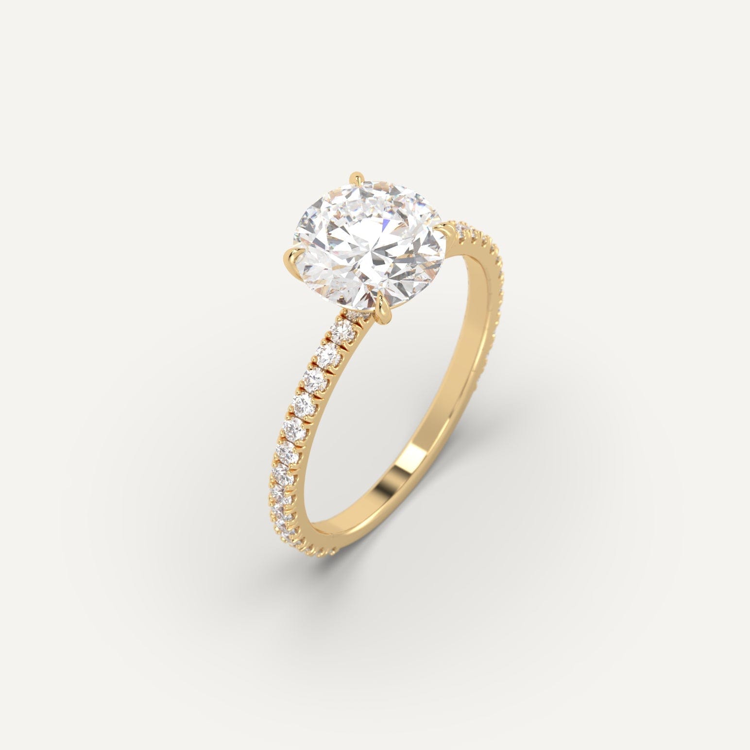 2 Carat Round Cut Diamond Ring - 14K White Gold Engagement Ring for Women, Perfect for Proposals, Weddings & Anniversaries