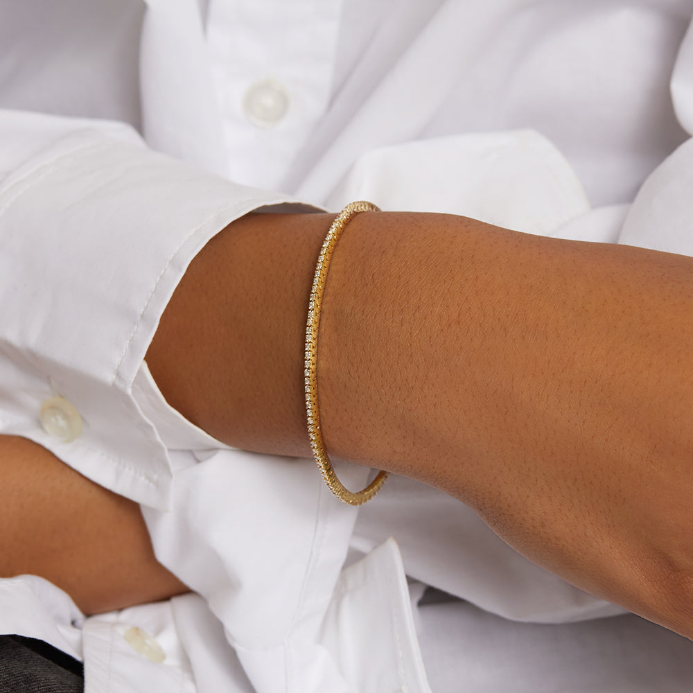 10K Gold Diamond Tennis Bracelet for Women - Elegant & Timeless Jewelry Gift for Anniversary, Wedding, or Special Occasions