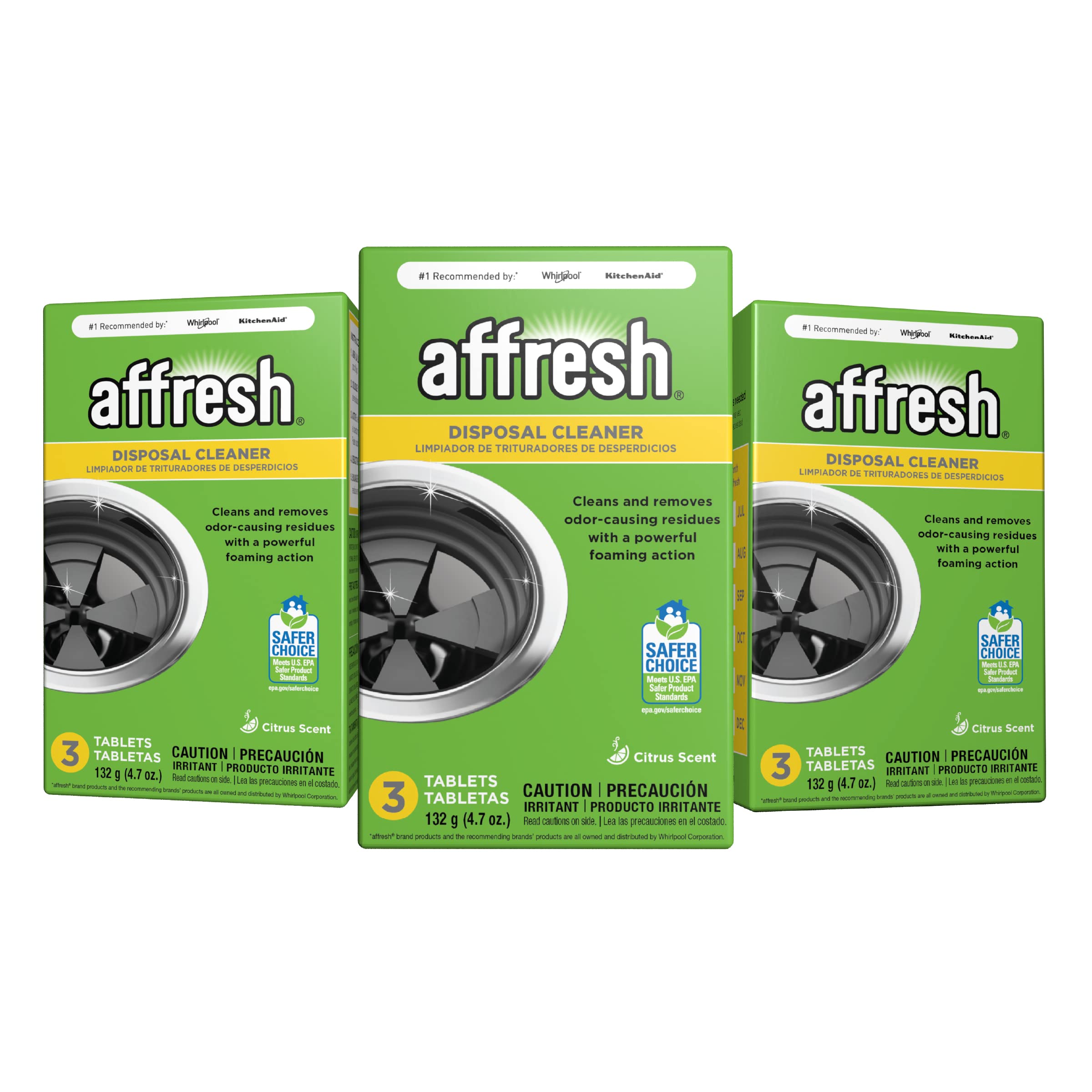 Affresh Garbage Disposal Cleaner & Dishwasher Cleaner Combo Pack - 9 Odor Removing Tablets (3 Pack) + 12 Limescale & Odor Eliminating Tablets (2 Pack) - Deep Clean for Kitchen Appliances, Eliminates Bad Smells & Buildup - Perfect for Home, Apartment & RV Use