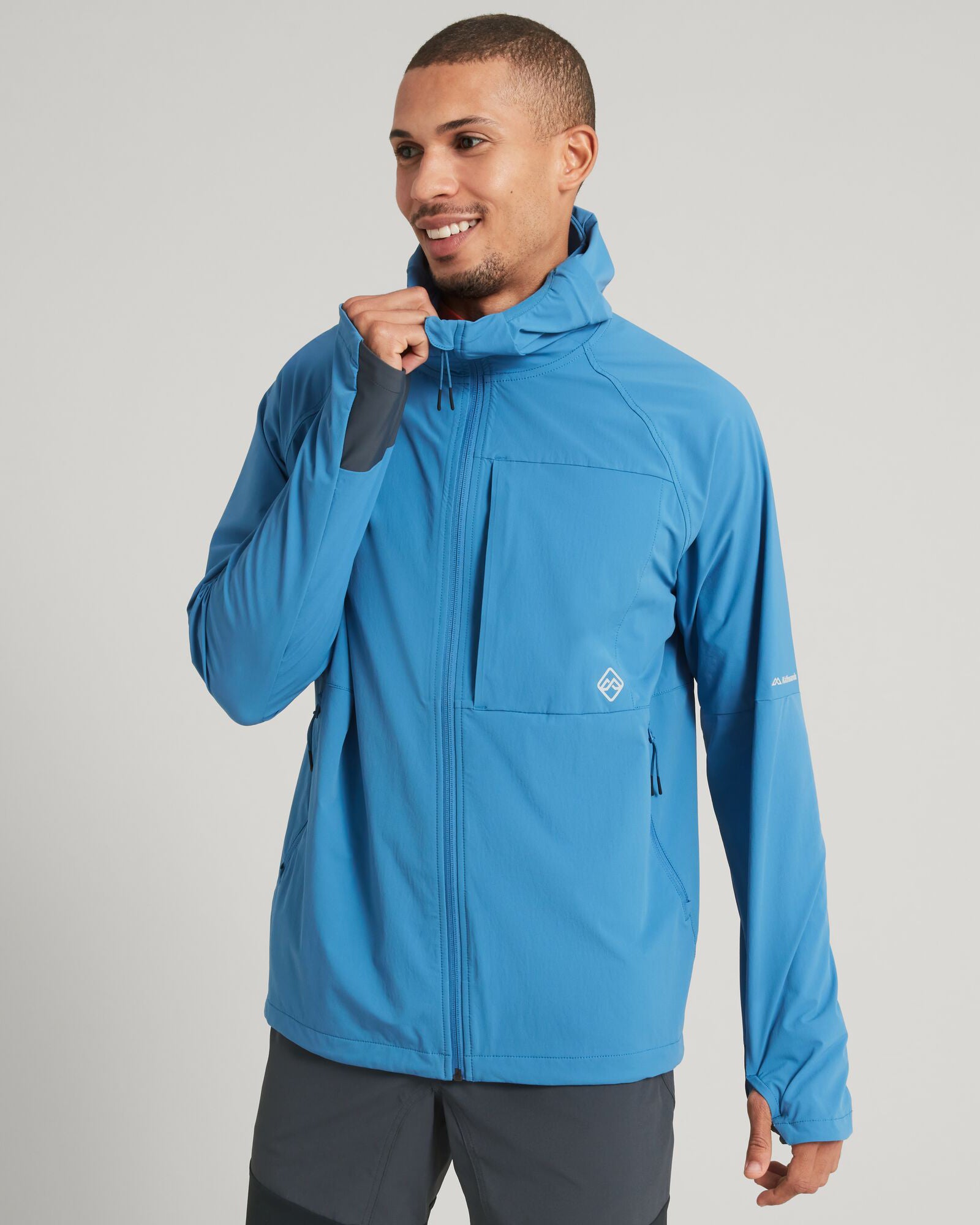 ULT Hike Men's Waterproof Hooded Jacket - Lightweight Windbreaker for Outdoor Adventures | Hiking, Camping & Travel Essential