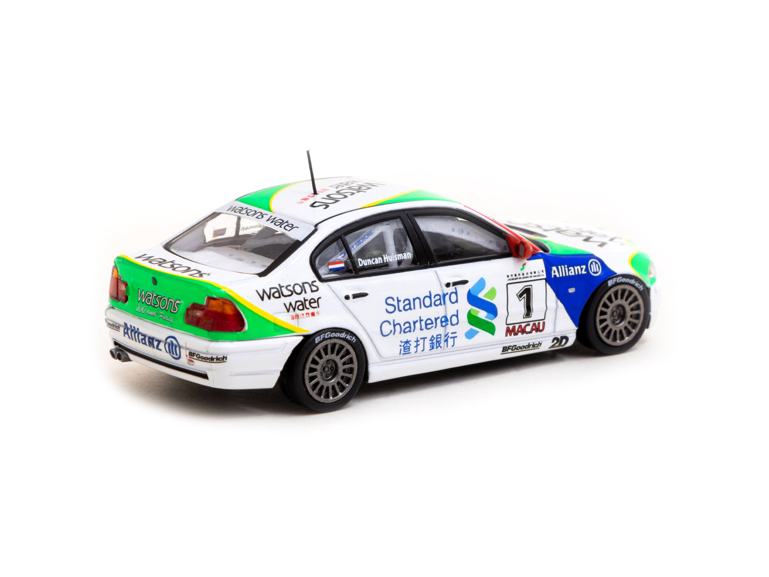 1/64 Scale Diecast Model - BMW 320i E46 Super Production Macau Guia Race 2003 #1 Winner - Collectible Car for Racing Fans & Display Showcase