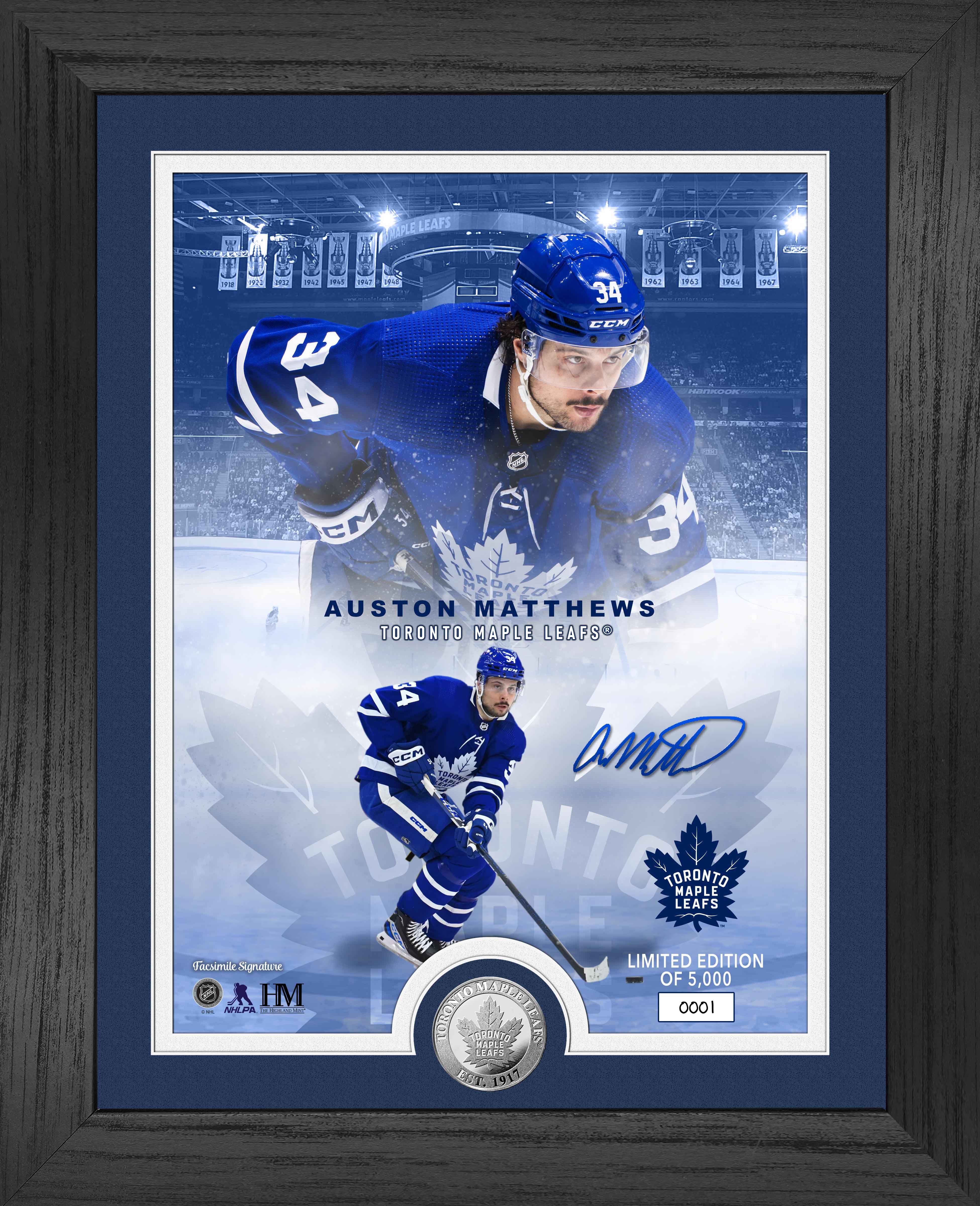 Auston Matthews NHL Legends Commemorative Silver Coin with Photo - Limited Edition Collectible for Hockey Fans & Sports Memorabilia Enthusiasts - Perfect for Display, Gifting & Investment