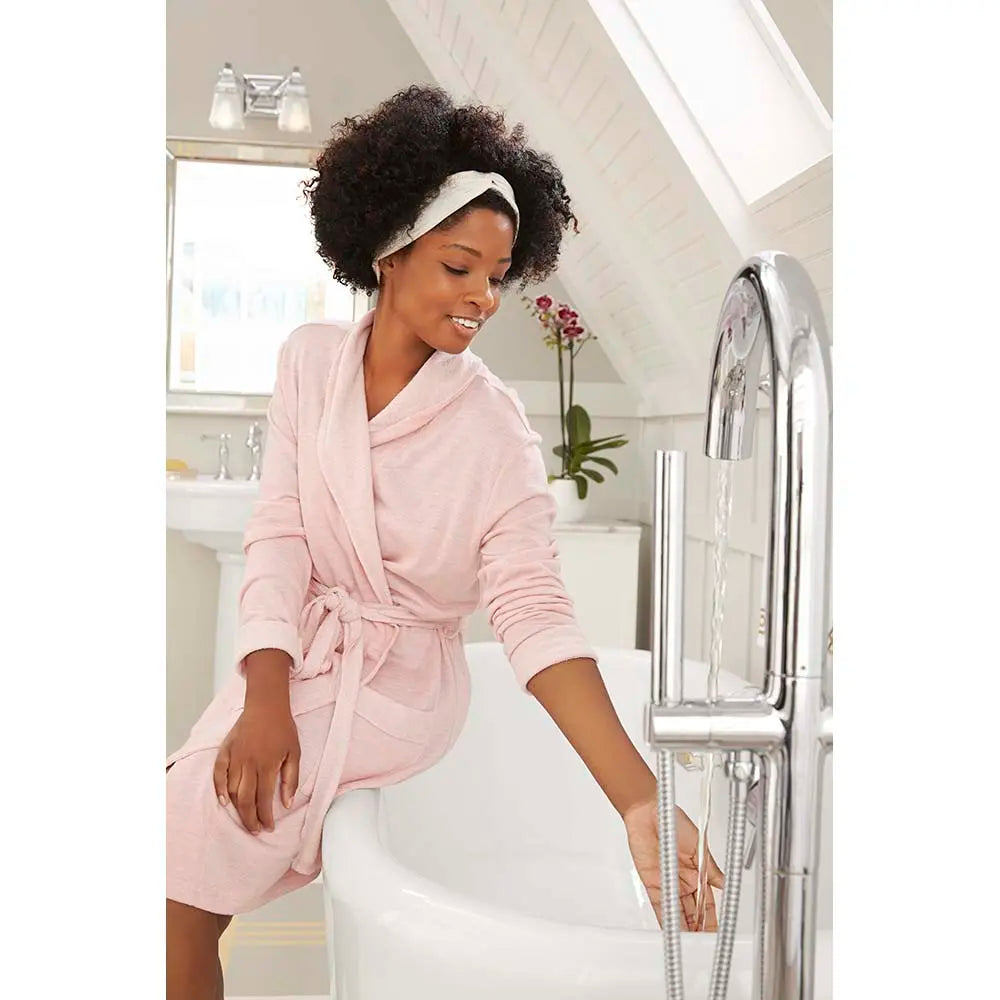 Modern Freestanding Bathtub Faucet with Hand Shower - Round Design, Lever Handle, Rough-in Valve - Perfect for Spa, Master Bathroom & Luxury Bathroom Renovations
