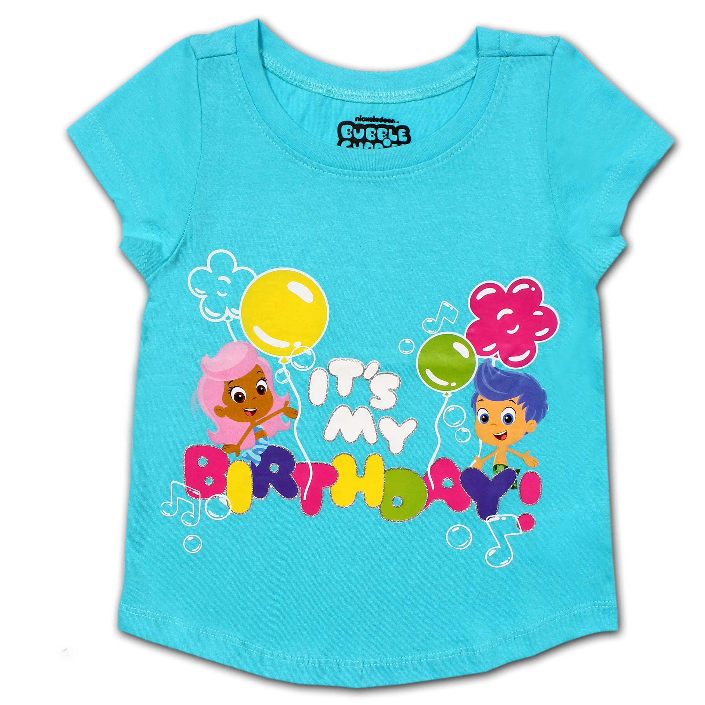 Nickelodeon Bubble Guppies Birthday Blouse Tee Shirt for Toddler Girls - Cute Kids' Birthday Party Outfit & Casual Playwear