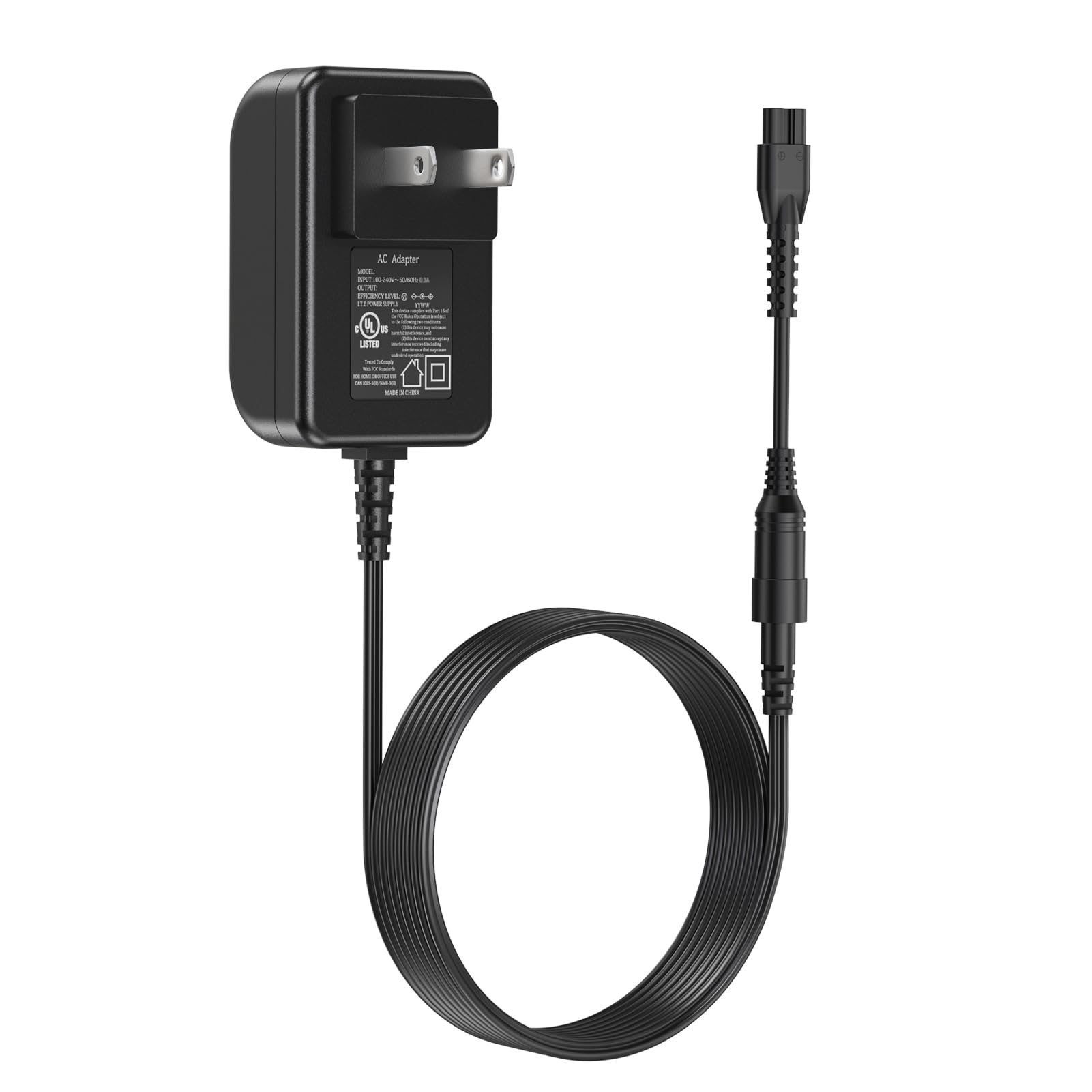 UL Certified 5V Replacement Power Adapter for MANSCAPED Lawn Mower 3.0/2.0 & Weed Whacker Nose/Ear Trimmer - Perfect for Home Grooming & Travel Use