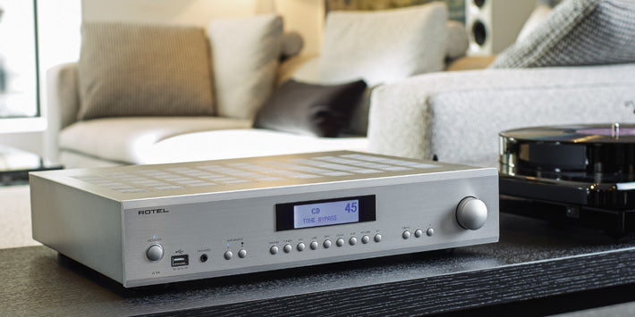 Rotel A14MKII Integrated Stereo Amplifier - 80W x 2 Channel Hi-Fi Audio System with Bluetooth, Phono Input & DAC - Perfect for Home Theater and Music Listening