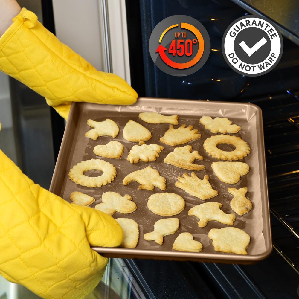 Premium Non-Stick Home Kitchen Baking Pans Set - 3 Piece Cookie Sheet, Cake Pan & Muffin Tray for Baking, Cooking & Meal Prep - Perfect for Homemade Desserts, Bread & Pastries