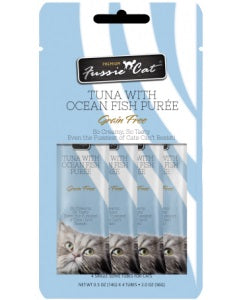 Premium Tuna & Ocean Fish Puree Cat Treats - Grain-Free, High-Protein Snack for Healthy Cats - Perfect for Training, Rewards & Daily Nutrition