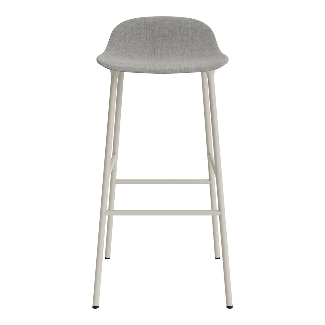 Modern Form Bar Stool with Metal Legs & Upholstered Seat - Perfect for Kitchen Islands, Home Bars & Commercial Use